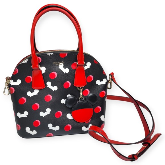 kate spade Handbags - Kate Spade Disney Mickey Large Dome Satchel Crossbody Black Red